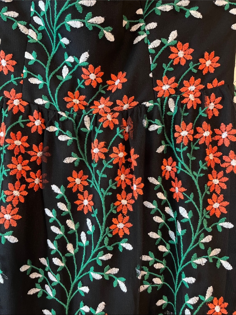 River Embroidered Off the Shoulder Midi Dress - Picture 4 of 11